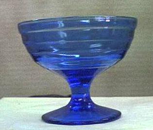 ModernTone Cobalt Blue Depression Glass Sugar Bowl